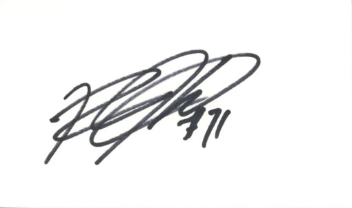 Eric Olsen Autographed Denver Broncos Index Card Beckett 45367