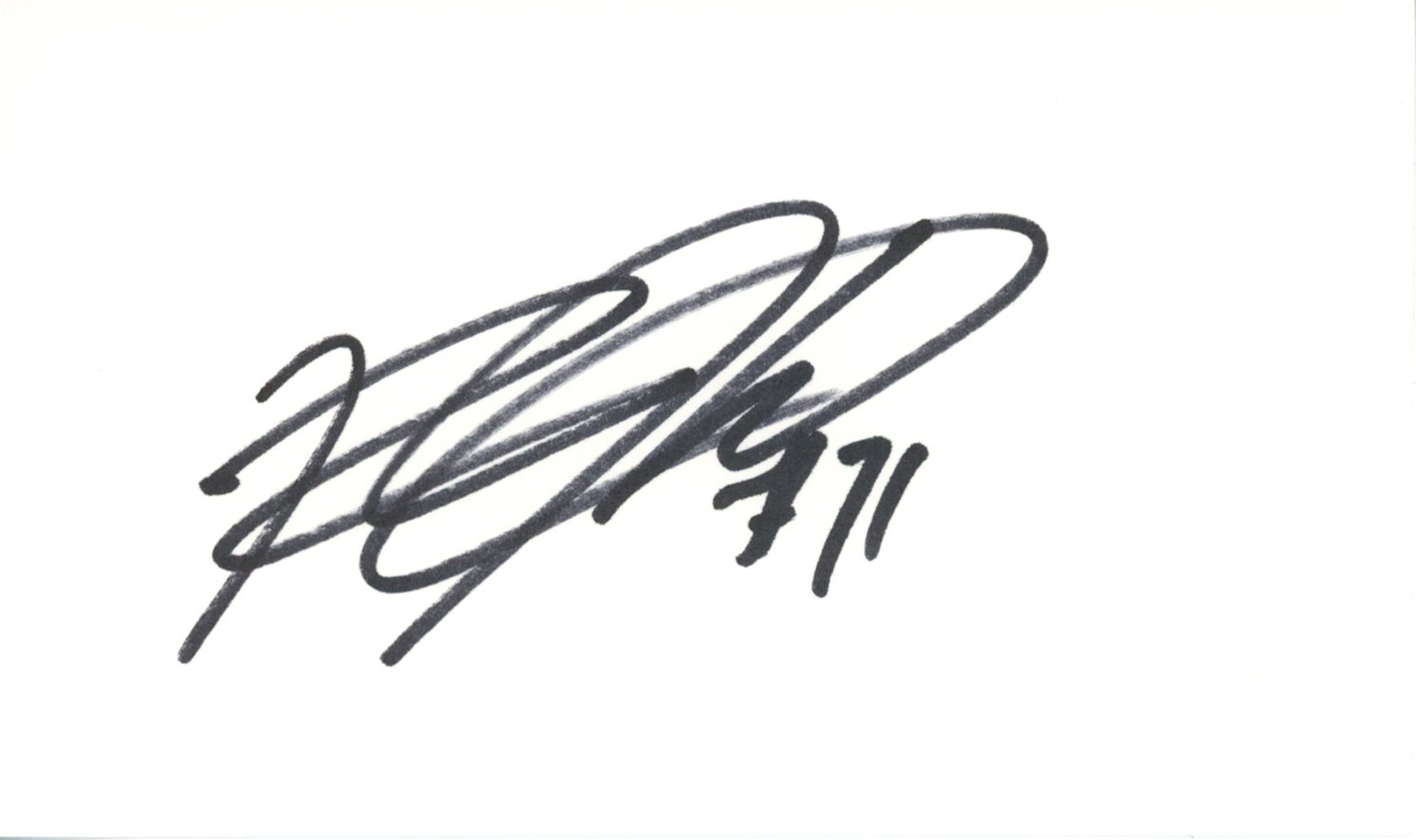 Eric Olsen Autographed Denver Broncos Index Card Beckett 45367