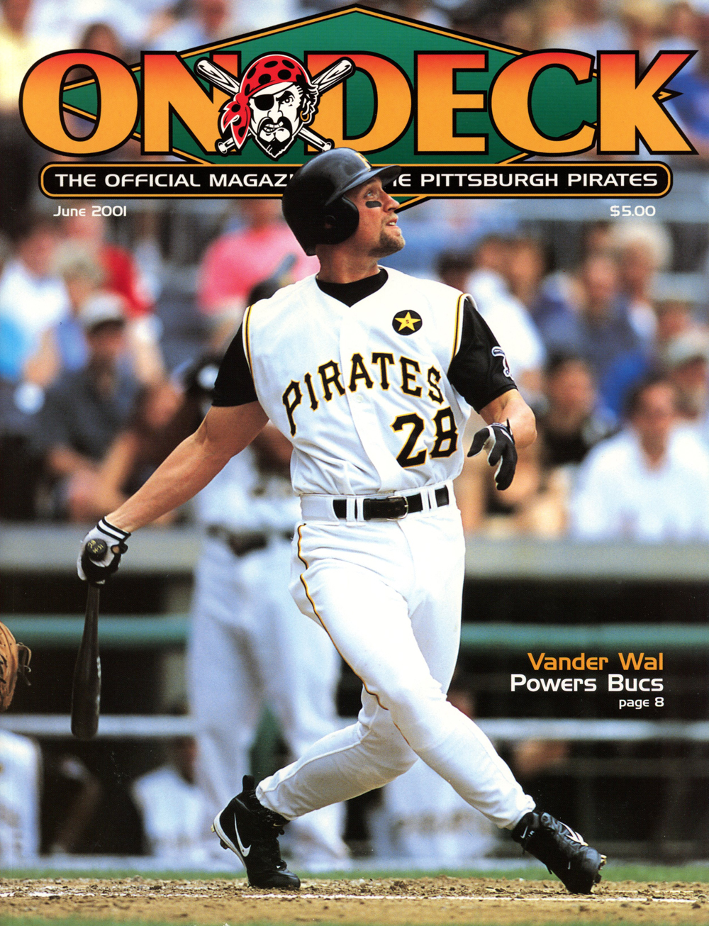 Pittsburgh Pirates June 2001 On Deck Magazine John Vander Wal Cover