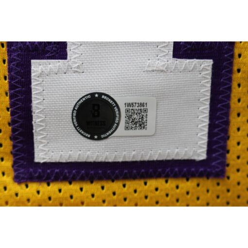 Shaquille O'Neal Autographed/Signed Pro Style XL Yellow Jersey Beckett 47407