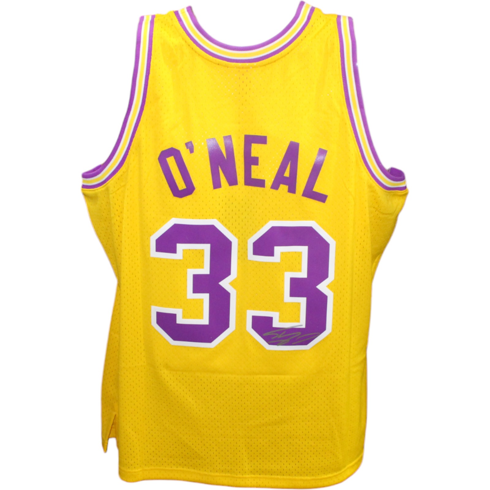 Shaq O'neal Autographed/Signed LSU Tigers M&N Jersey Beckett 