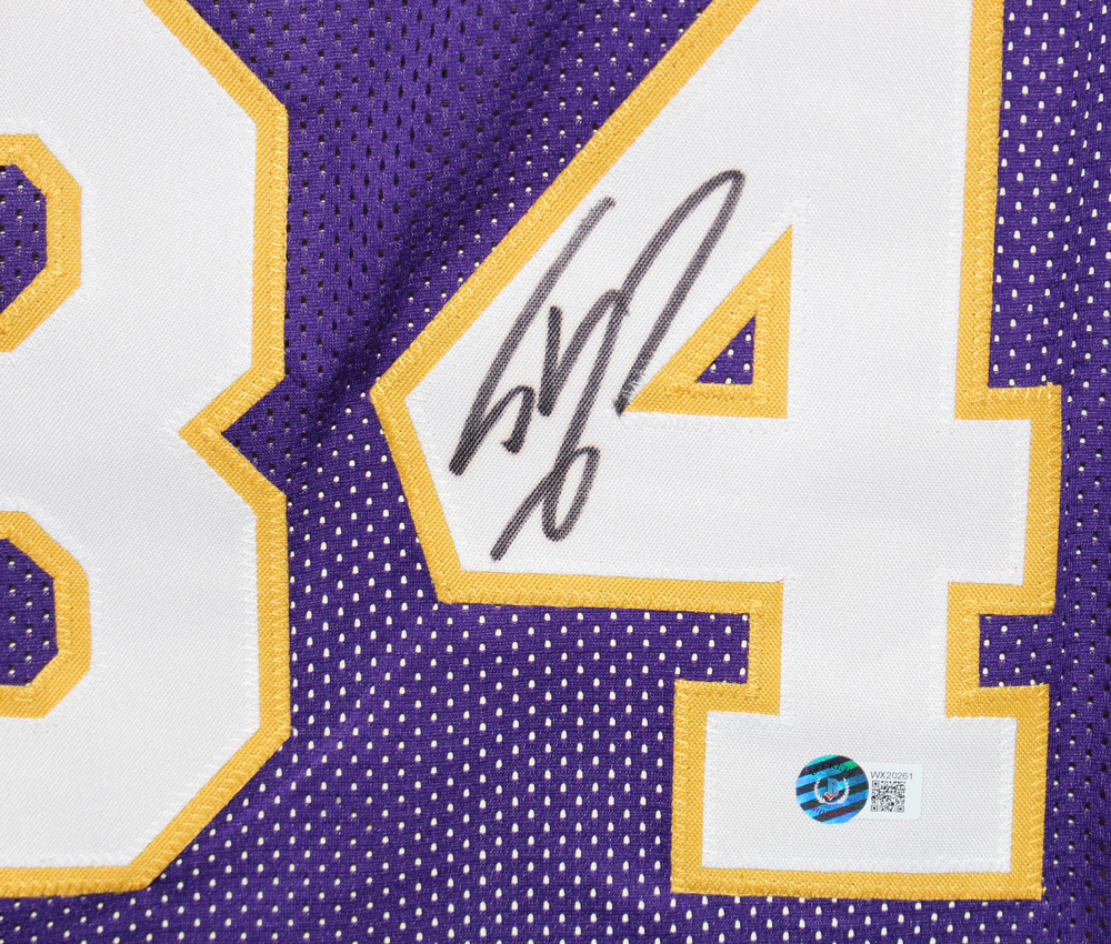 Shaquille O'Neal Autographed/Signed Pro Style Purple XL Jersey Beckett