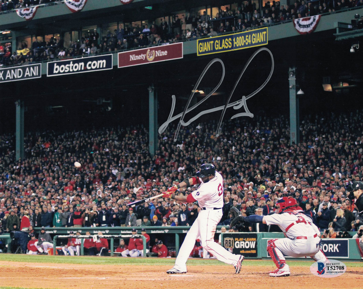 David Ortiz Autographed/Signed Boston Red Sox 8x10 Photo BAS 26878