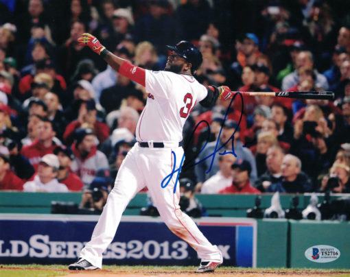 David Ortiz Autographed/Signed Boston Red Sox 8x10 Photo BAS 26875