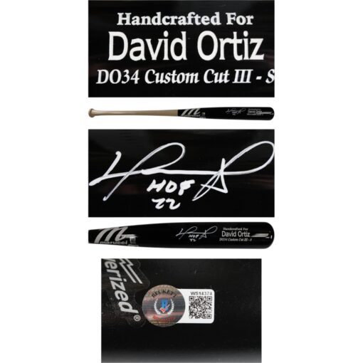 David Ortiz Autographed Boston Red Sox Marucci Game Model Bat HOF Beckett 50159