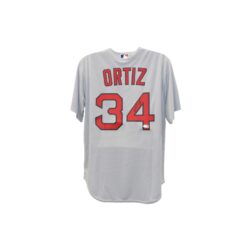 David Ortiz Autographed Boston Red Sox Nike Gray Replica Jersey Beckett 51282
