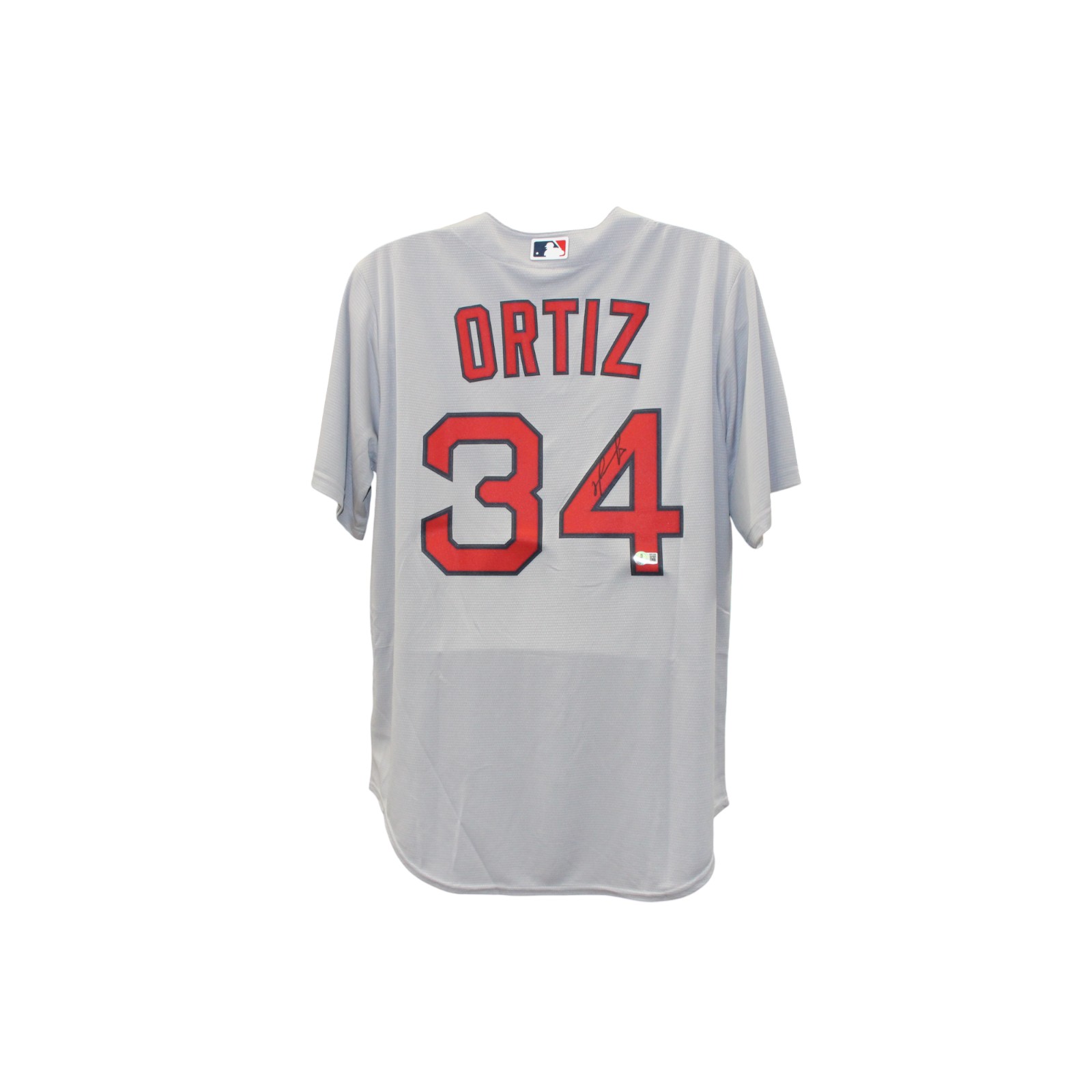 David Ortiz Autographed Boston Red Sox Nike Gray Replica Jersey Beckett 51282