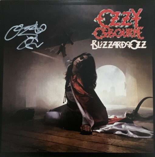 Ozzy Osbourne Autographed/Signed Black Sabbath Blizzard of Oz Vinyl JSA 49026