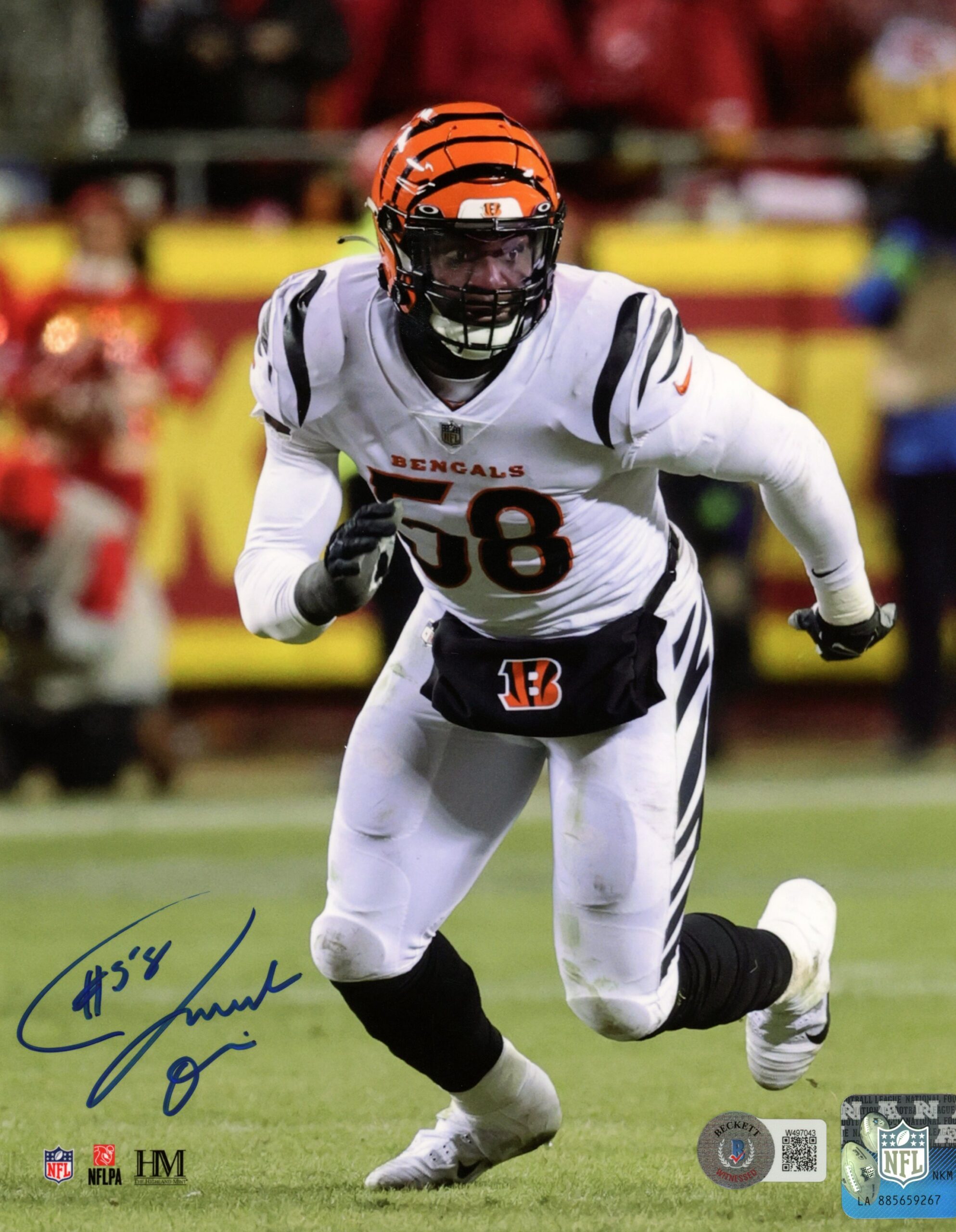 Joseph Assai Autographed/Signed Cincinatti Bengals 8x10 Photo Beckett