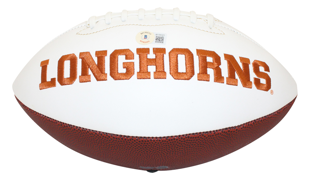 Joseph Ossai Autographed Texas Longhorns Logo Football Hook Em Beckett