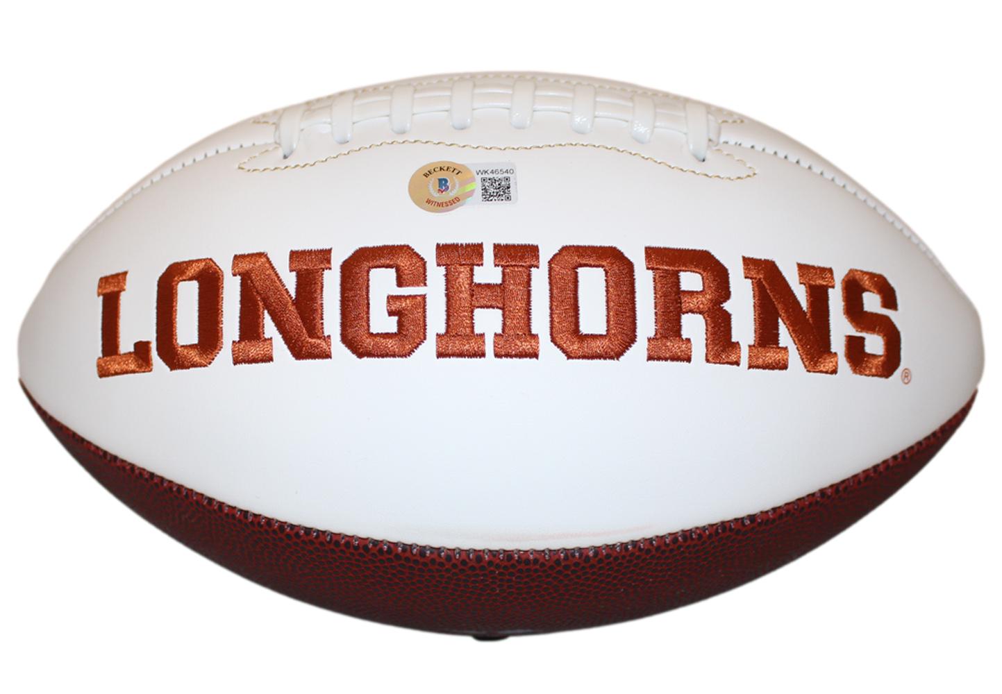 Joseph Ossai Autographed/Signed Texas Longhorns Logo Football Beckett