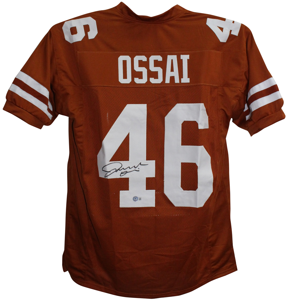 Joseph Ossai Autographed/Signed College Style Orange XL Jersey BAS