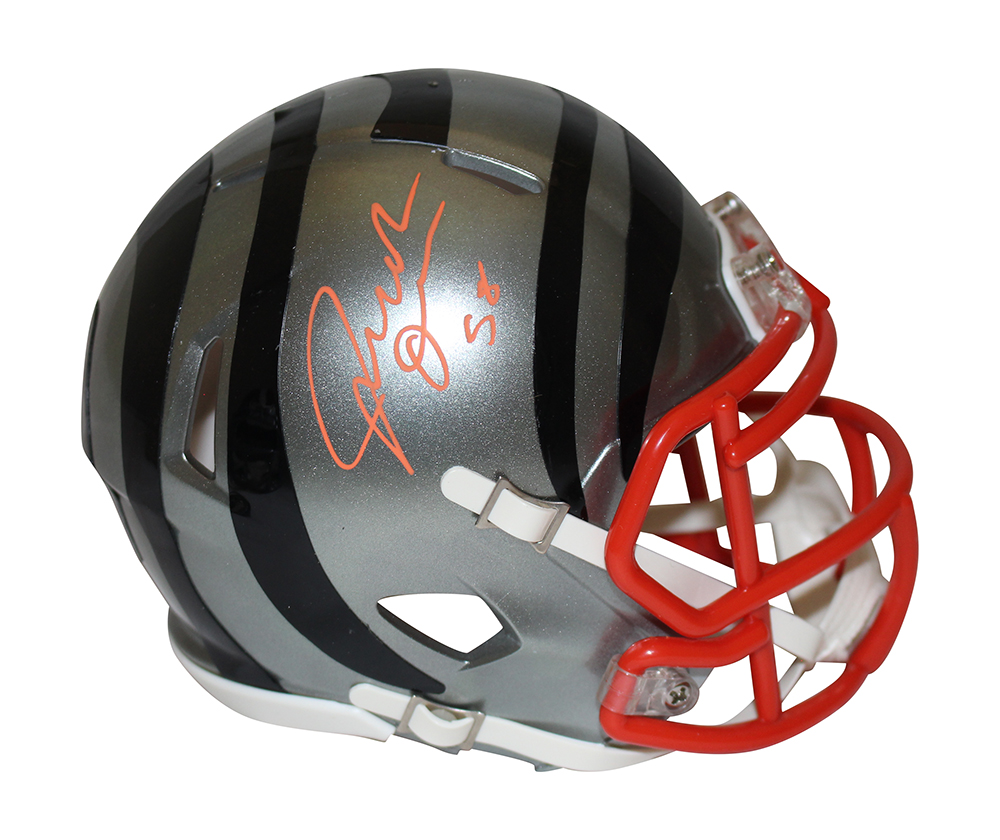 Joseph Ossai Autographed Cincinnati Bengals Flash Mini Helmet Beckett