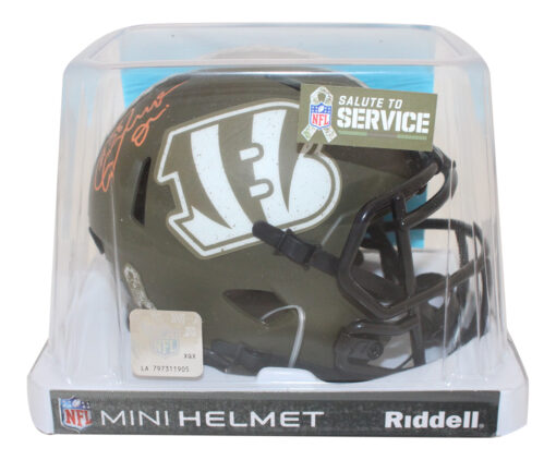 Joseph Ossai Autographed Cincinnati Bengals Salute Mini Helmet Beckett