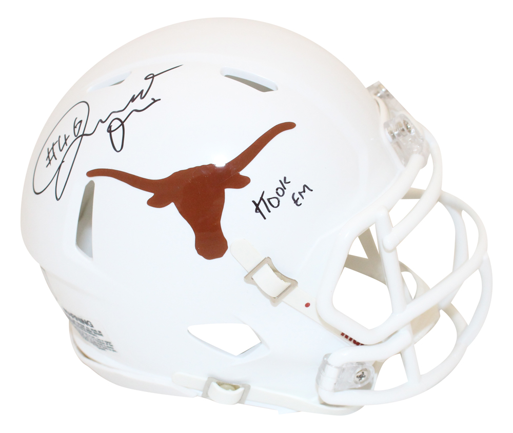 Joseph Ossai Signed Texas Longhorns Speed Mini Helmet Hook Em Beckett