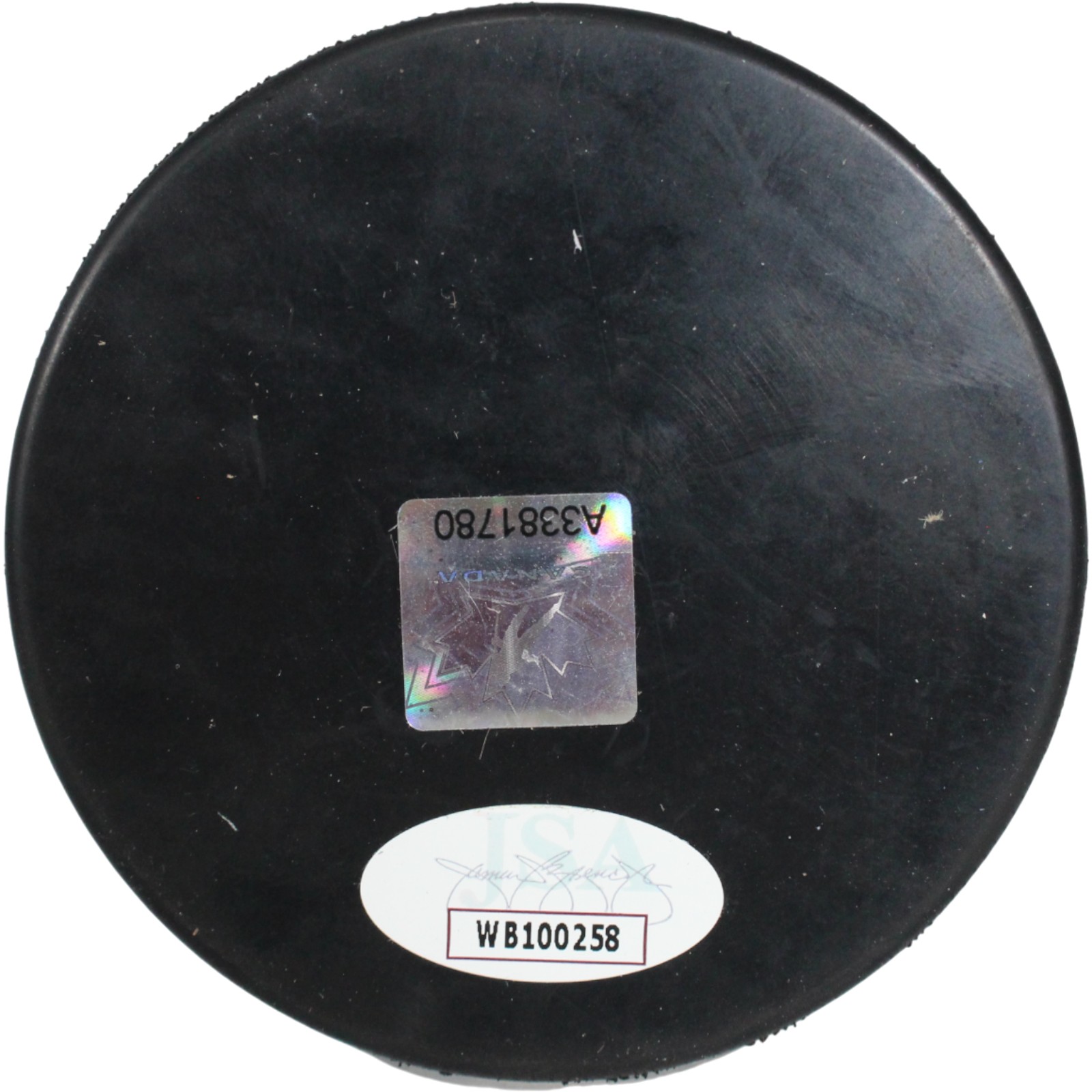 Caroline Ouellette Autographed/Signed Team Canada Logo Puck HOF JSA 53978