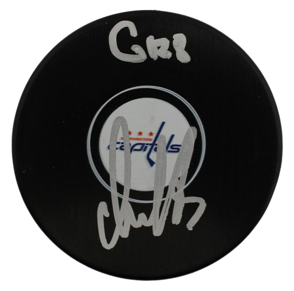 Alex Ovechkin Signed Washington Capitals Hockey Puck GR8 FAN 24356