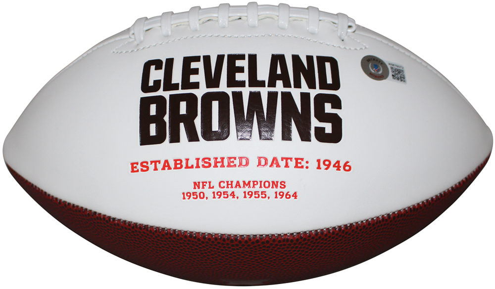 Jeremiah Owusu-Koramoah Signed Cleveland Browns Logo Football BAS