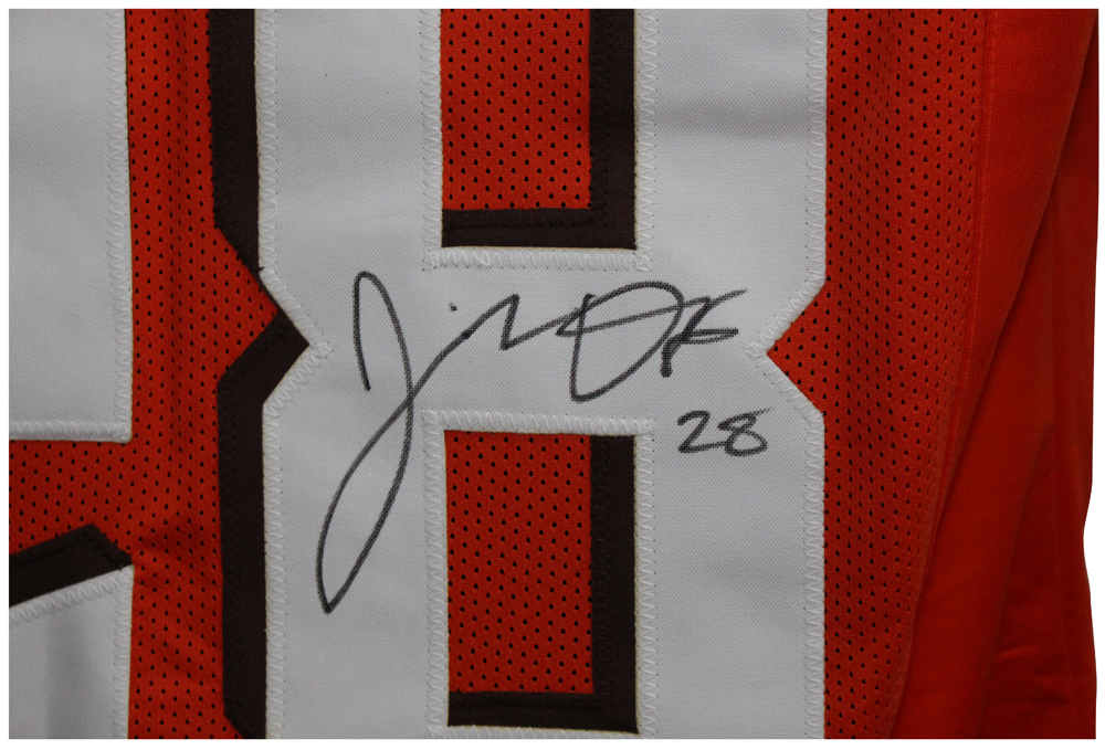 Jeremiah Owusu-Koramoah Autographed Pro Style Orange XL Jersey BAS