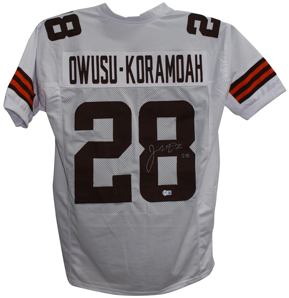 Jeremiah Owusu-Koramoah Autographed Pro Style White XL Jersey BAS