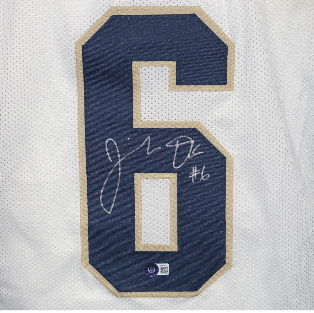 Jeremiah Owusu-Koramoah Autographed College Style White XL Jersey BAS