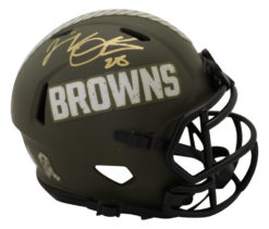 Jeremiah Owusu-Koramoah Signed Cleveland Browns Salute Mini Helmet BAS