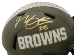 Jeremiah Owusu-Koramoah Signed Cleveland Browns Salute Mini Helmet BAS