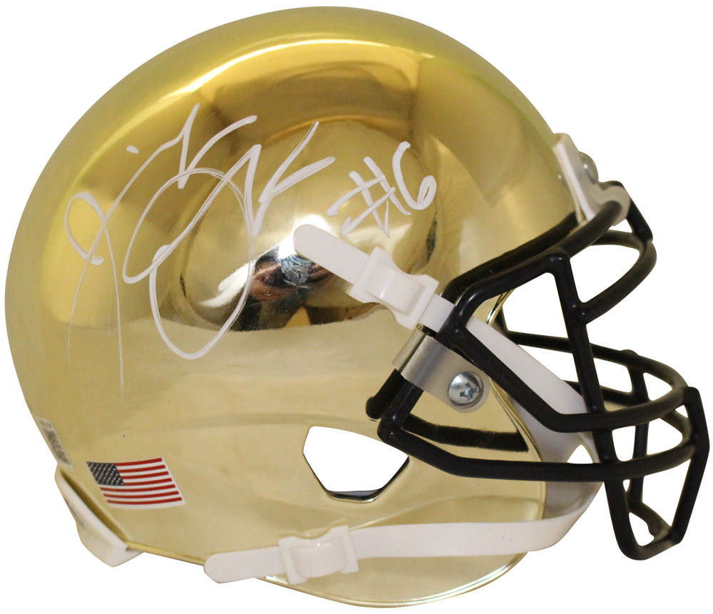 Jeremiah Owusu-Koramoah Autographed Notre Dame Mini Helmet BAS