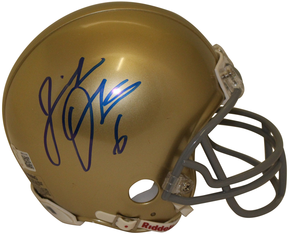 Jeremiah Owusu-Koramoah Autographed Notre Dame VSR4 Mini Helmet BAS