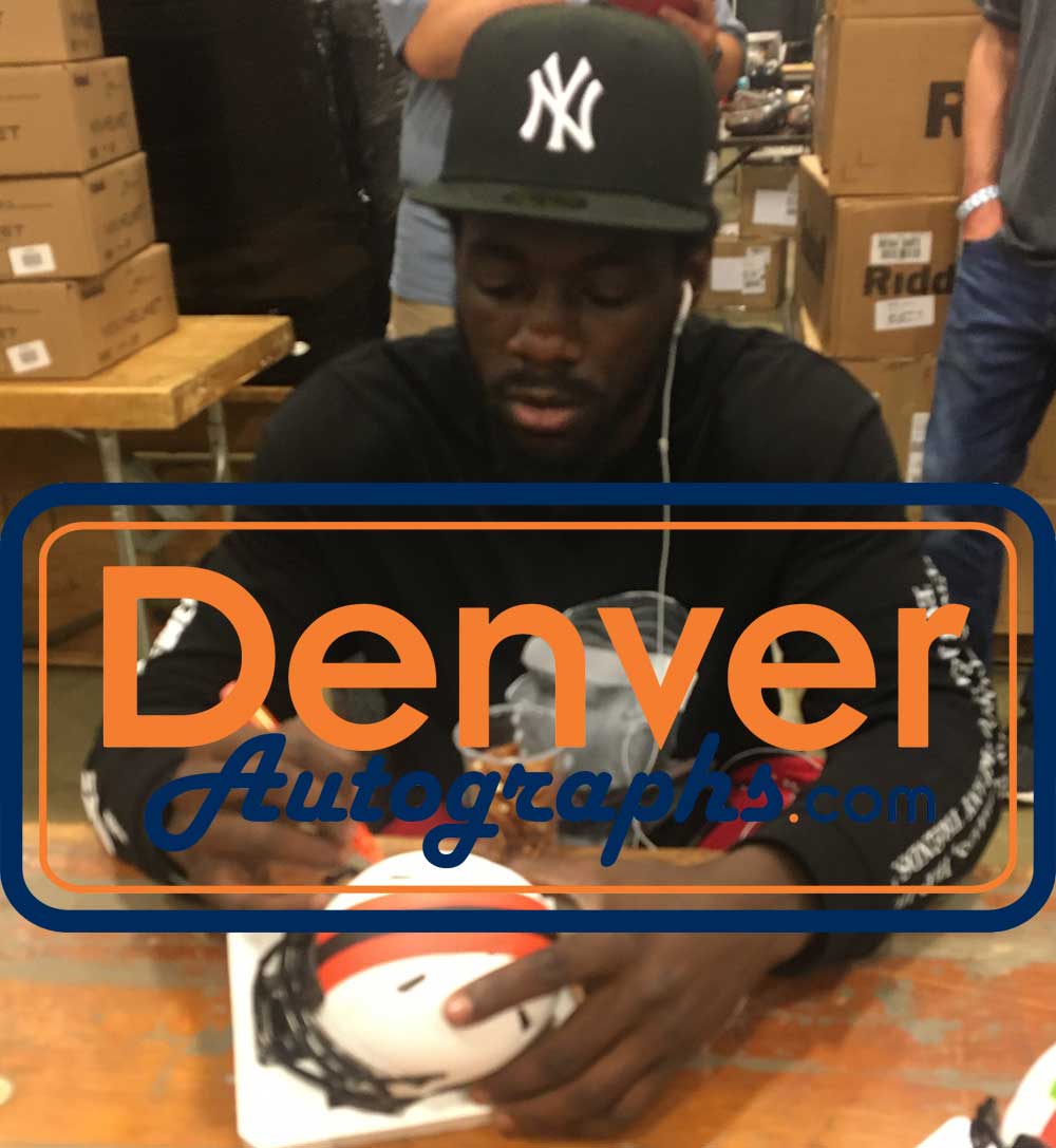 Jeremiah Owusu-Koramoah Signed Cleveland Browns Lunar Mini Helmet BAS