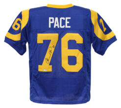 Orlando Pace Autographed/Signed Pro Style Blue XL Jersey Tristar