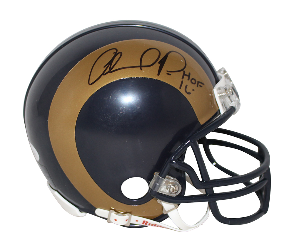 Orlando Pace Autographed/Signed St Louis Rams TB Mini Helmet HOF JSA 32191