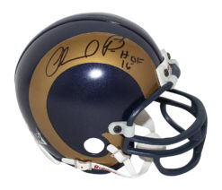 Orlando Pace Autographed St Louis Rams TB Replica Mini Helmet HOF JSA 32190