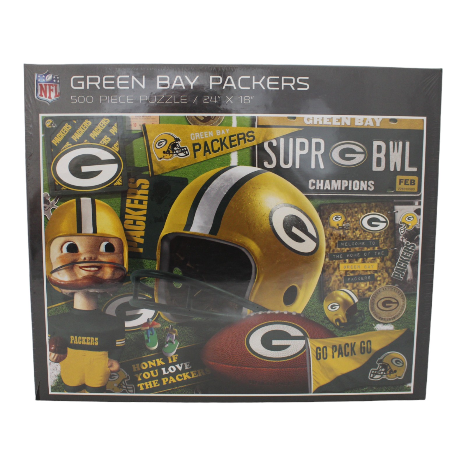 Green Bay Packers 18"x24" YouTheFan 500 Piece Retro Series Puzzle