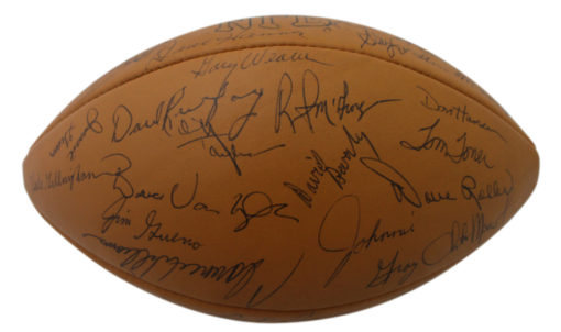 1976 Green Bay Packers Team Signed Leather Football Starr 52 Sigs JSA LOA 24828