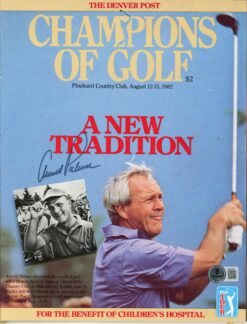 Arnold Palmer Autographed/Signed PGA 1982 Champions of Golf Magazine 56214