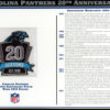 Carolina Panthers 20th Anniversary Patch Stat Card Official Willabee & Ward