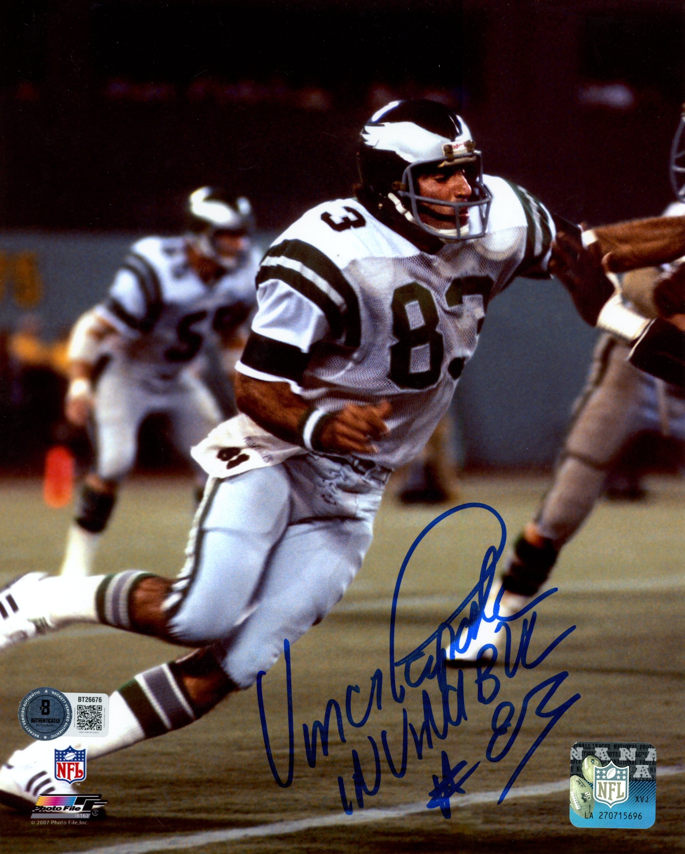 Vince Papale Autographed Phildelphia Eagles 8x10 Photo Invincible Beckett 56662