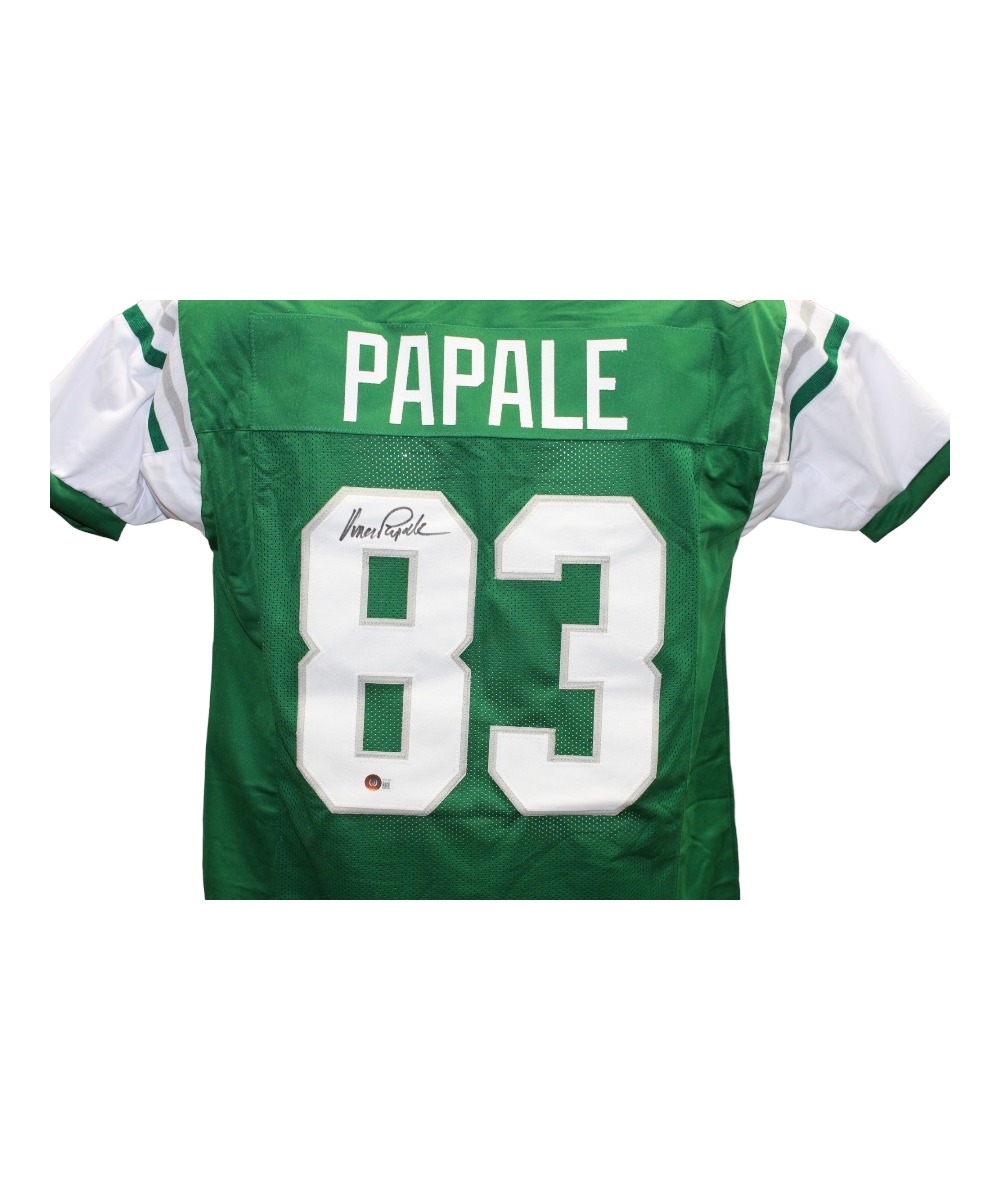 Vince Papale Autographed/Signed Pro Style Green Jersey Beckett