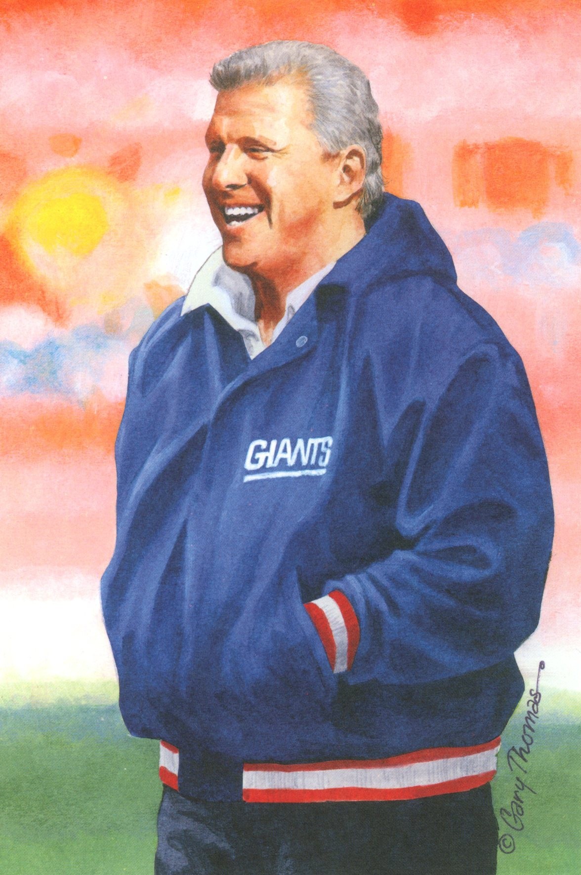 Bill Parcells New York Giants Goal Line Art Card Class of 2013 58133