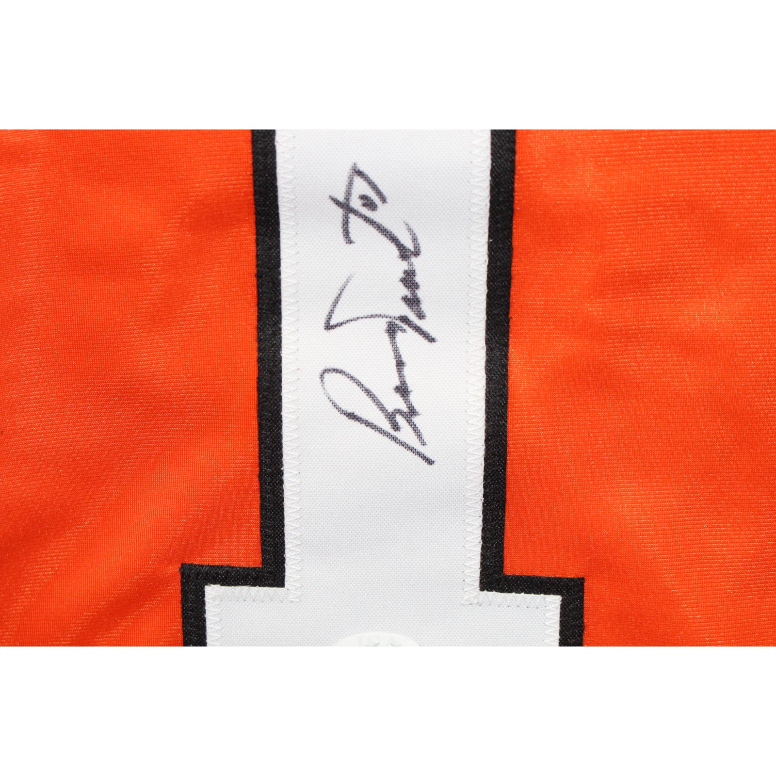 Bernie Parent Autographed/Signed Pro Style Orange Jersey JSA