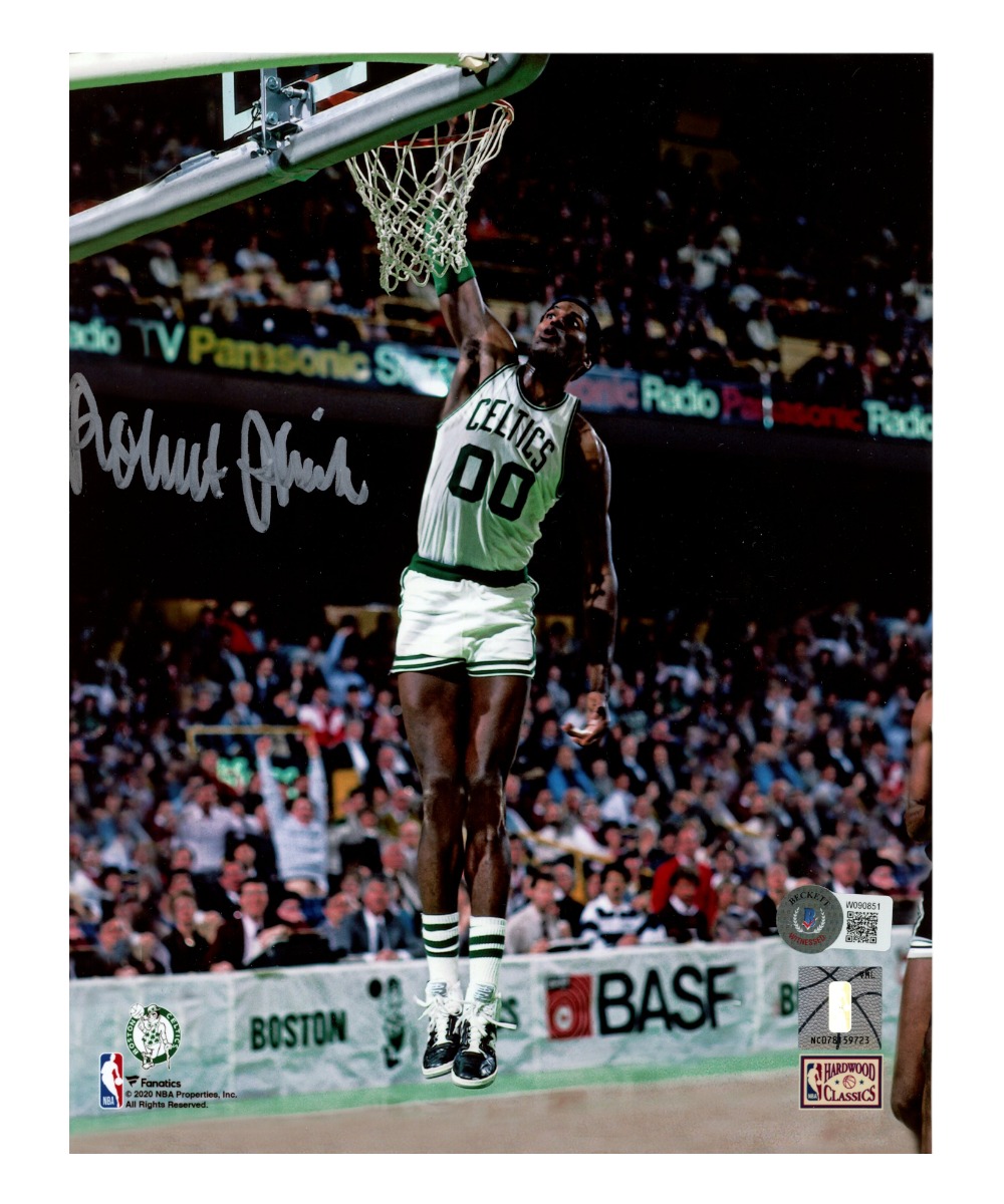 Robert Parish Autographed/Signed Boston Celtics 8x10 Photo Beckett 