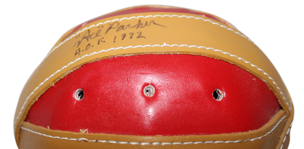Ace Parker Autographed Brooklyn Dodgers Glory Leather Mini Helmet JSA