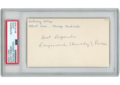 Buddy Parker Autographed/Signed Chicago Cardinals Index Card Slabbed PSA 54916