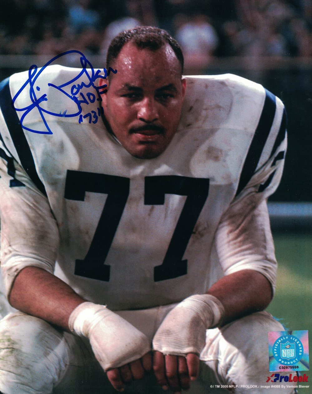 Jim Parker Autographed/Signed Baltimore Colts 8x10 Photo HOF 27913