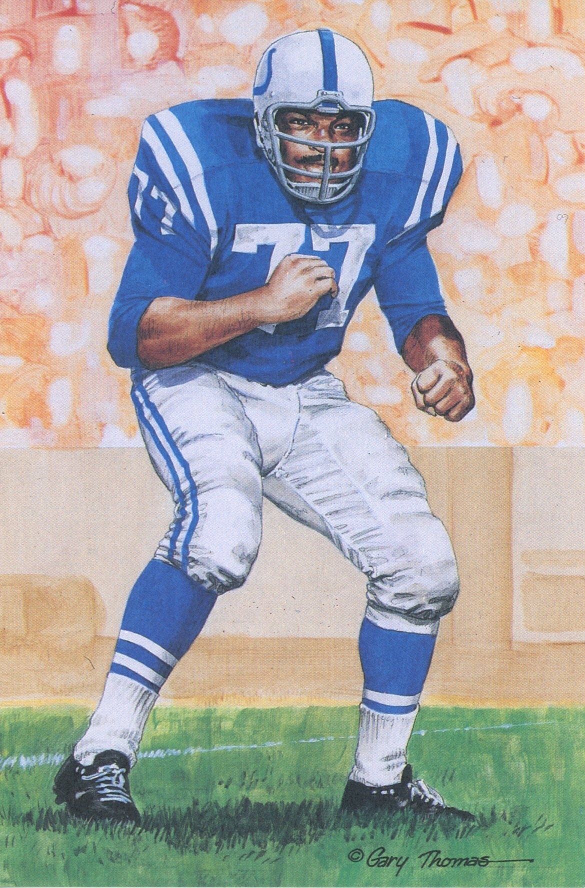 Jim Parker Baltimore Colts Goal Line Art Card Series 1 No. 22 LE /5000 58134