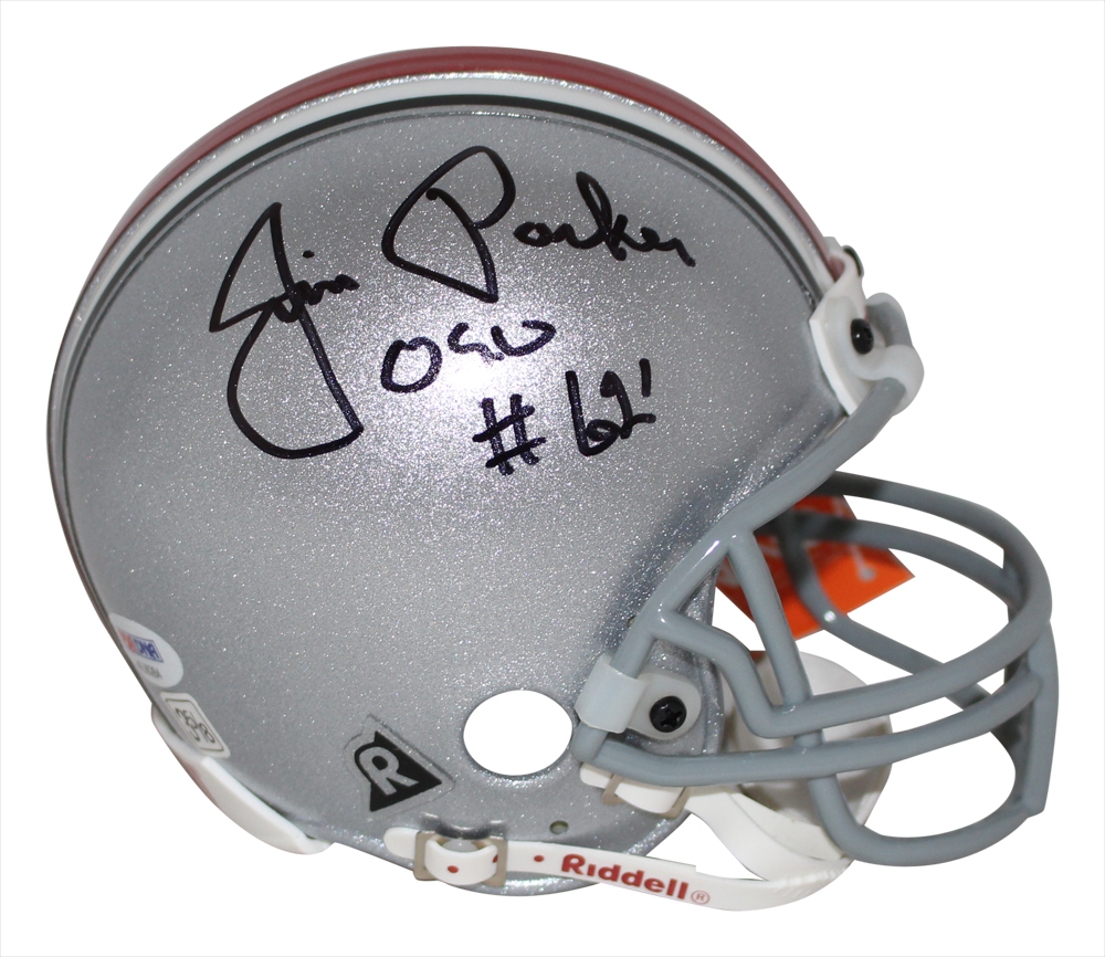 Jim Parker Autographed/Signed Ohio State Buckeyes Mini Helmet PSA 32181