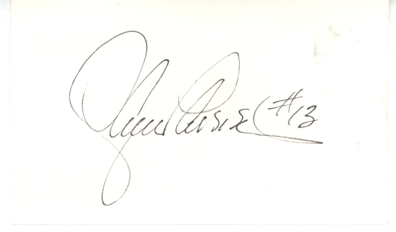 Lance Parrish Autographed/Signed Detroit Tigers Index Card Beckett 56543