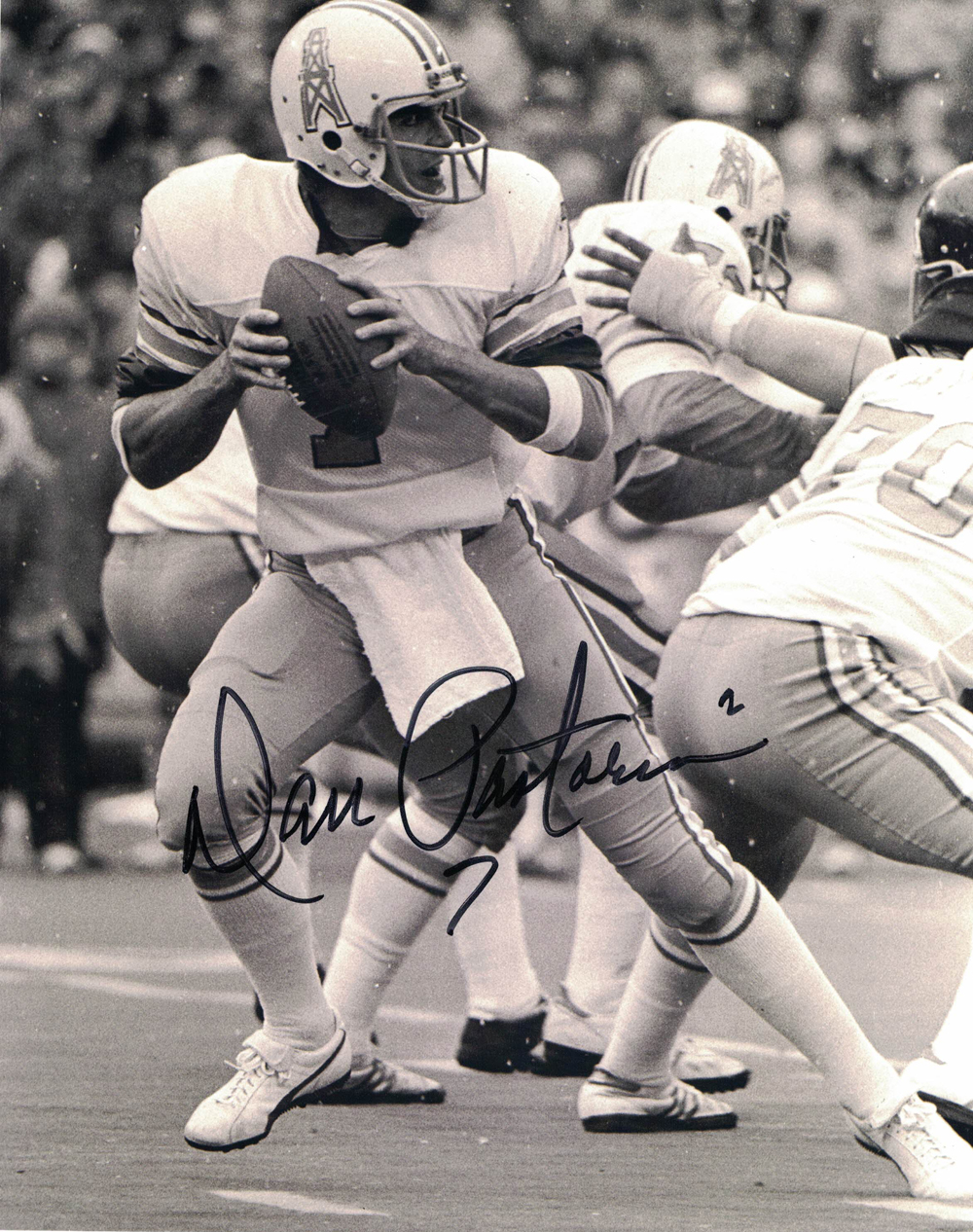 Dan Pastorini Autographed/Signed Houston Oilers 8x10 Photo 30180