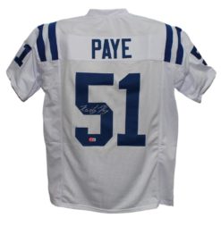 Kwity Paye Autographed/Signed Pro Style White XL Jersey Beckett